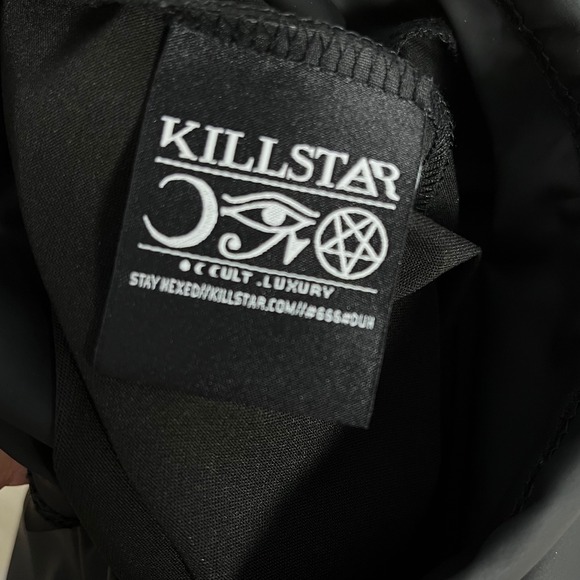 Killstar  Matte Vinyl Leggings With Studs And Gothic Cross‎ Inset Size M - Picture 6 of 7